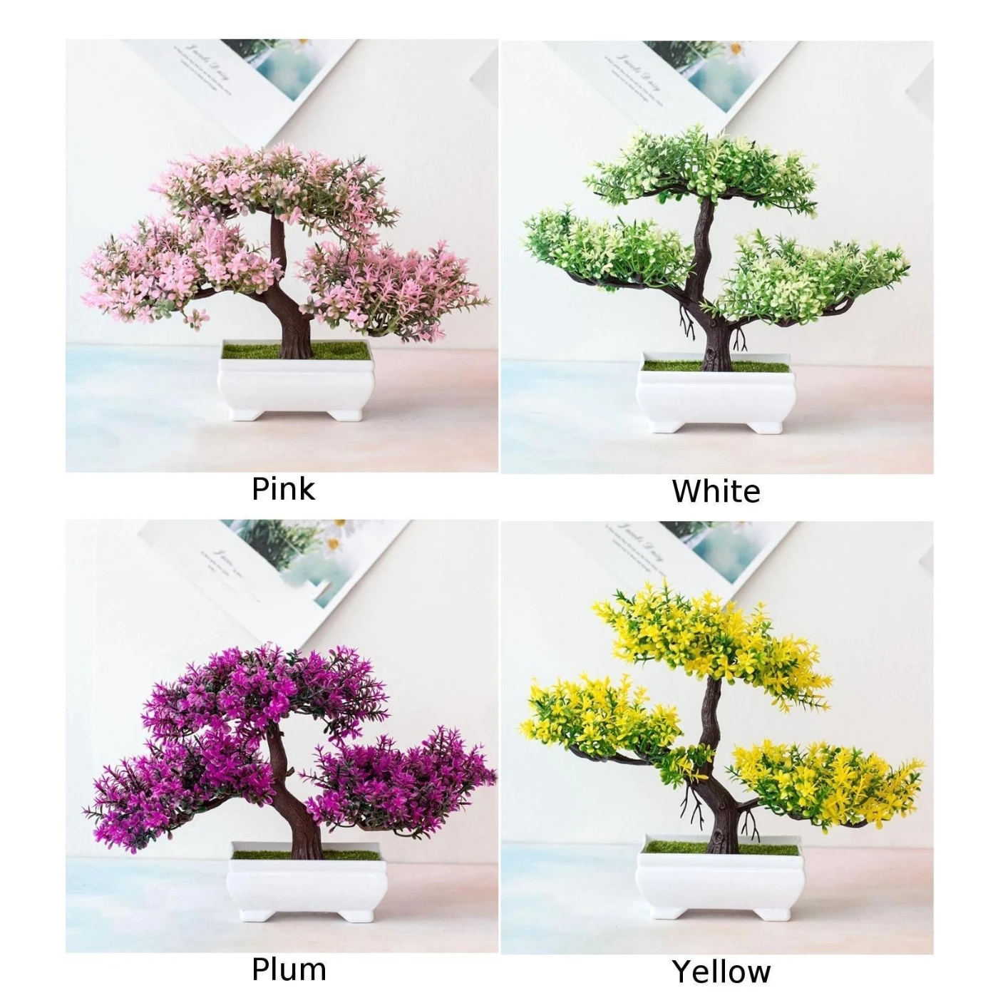 Artificial Potted Bonsai Tree Simulation Plants Indoor Outdoor Home Garden Decor | Дом и сад