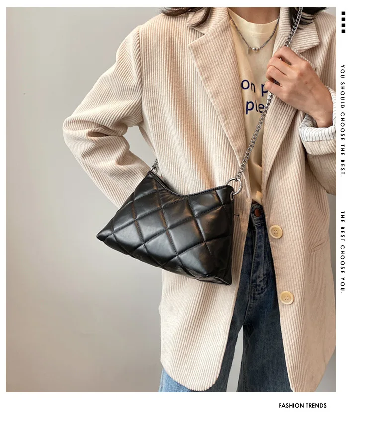 

Новые повседневные сумки через плечо на цепочке для женщин, модная простая сумка на плечо, женские дизайнерские сумки, сумки-мессенджеры из ...