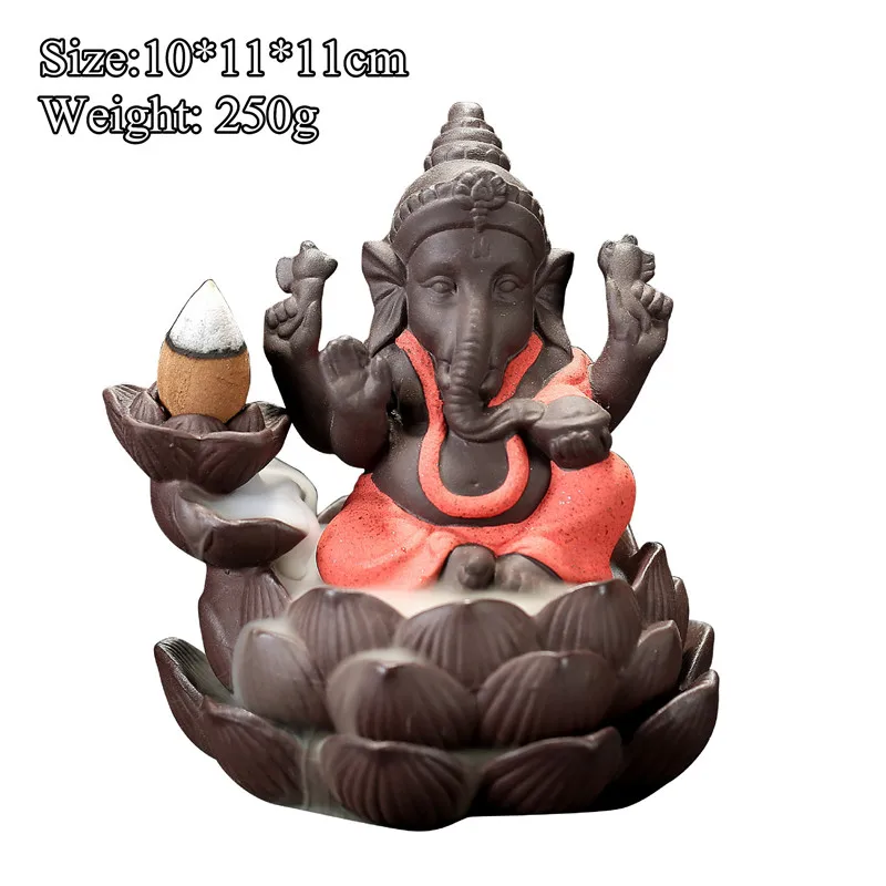 [HHT] песчаник ремесла скульптура сидя статуя Будды для медитации слон Ганеша