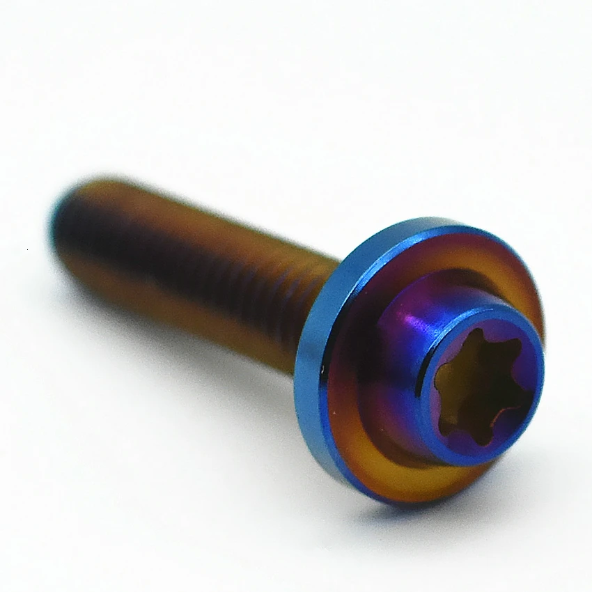 Титановые болты M6 10-90 мм Torx головка для езды на мотоцикле DIY модификация винт сгоревший синий цвет Ti Винт упаковка из 4 шт
