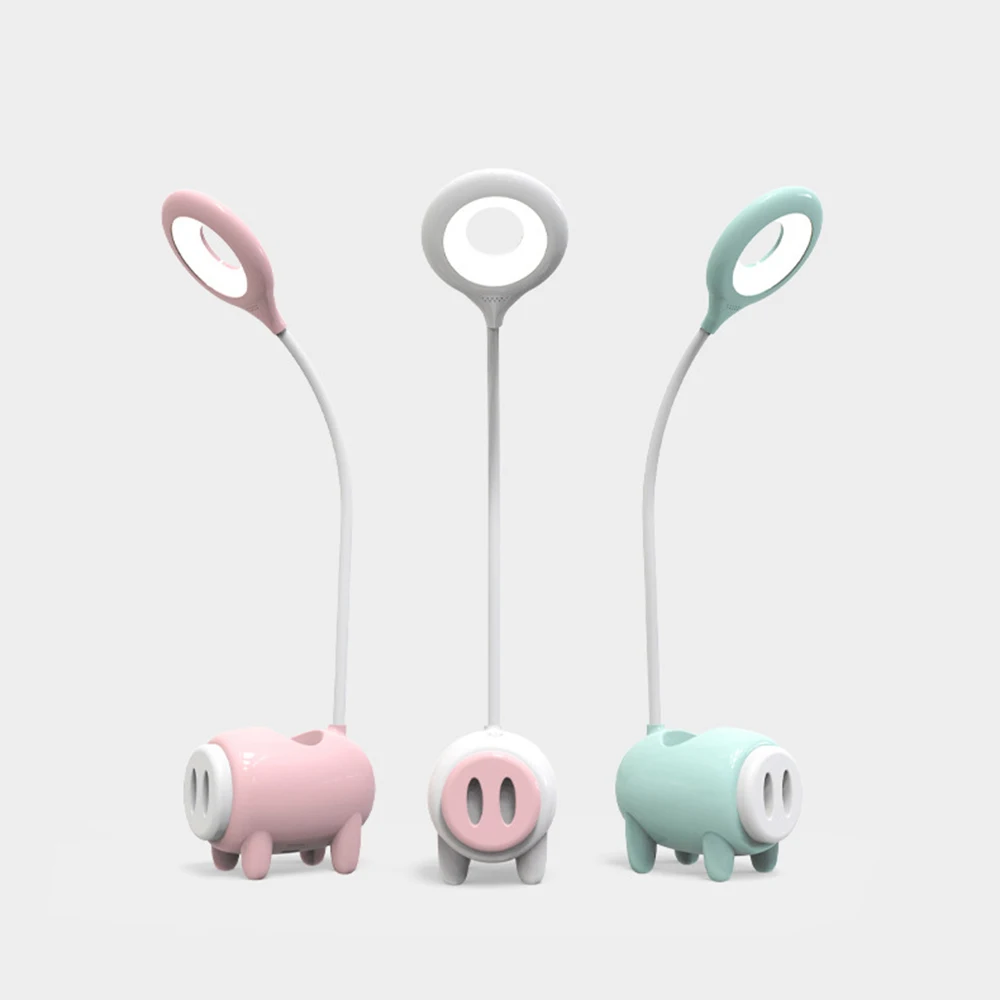 Светодиодный перьевой светильник в форме свиньи настольная лампа 1200 мАч с