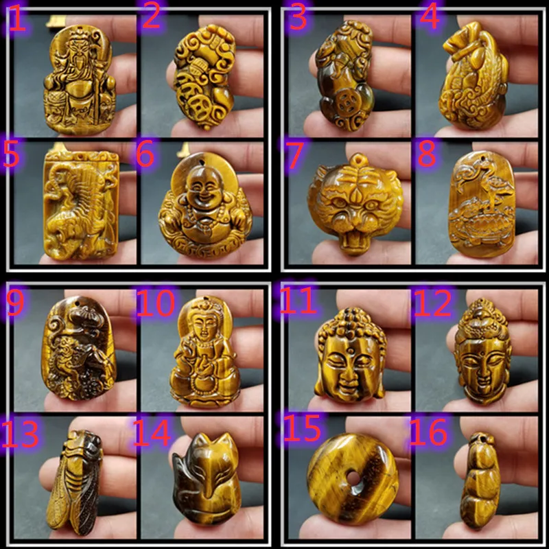 

100% natural tiger eye stone jade pendant necklace zodiac tiger jade pendant texture necklace women men jadeite jade jewelry