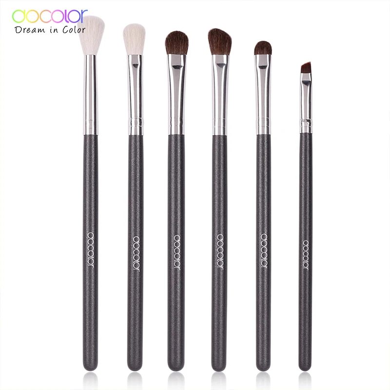 Docolor 29PCS Набор кистей для макияжа Профессиональный набор косметических кисточек Набор косметики высокого качества с натуральной щетиной для макияжа - Handle Color: 6pcs only brush