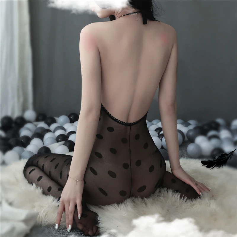 

Sexy Body Socks For Women Backless Transparent Uniform Temptation One-Piece Female Silk Sexy Lingerie