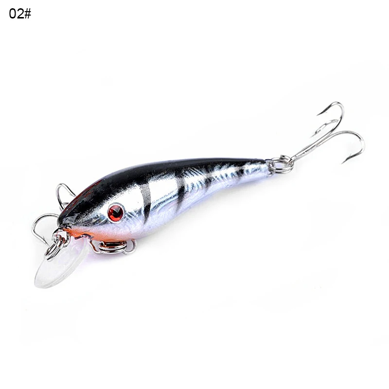 

GEAR 3D Eyes FISH LURES PIKE ZANDER FISHING 5.7cm 4.4g With Two Treble Hooks Fishing Lure Artificial Hard Bait Tackle For Pike