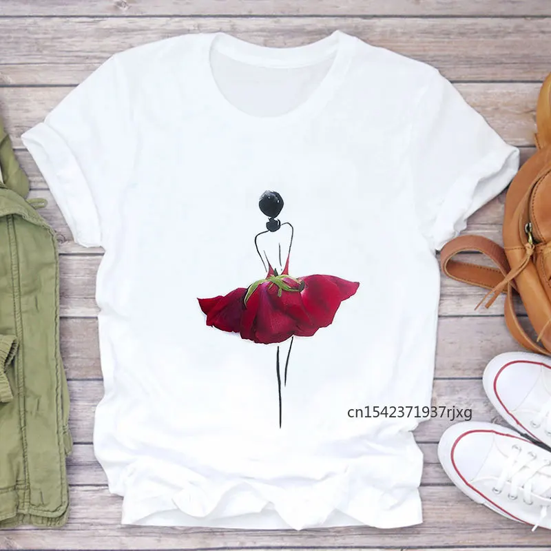 

Harajuku Funny Fashion Lady T-shirts Top Women 2021 Summer Short Sleeve Casual T Shirt Ladies Womens O Neck Artistic