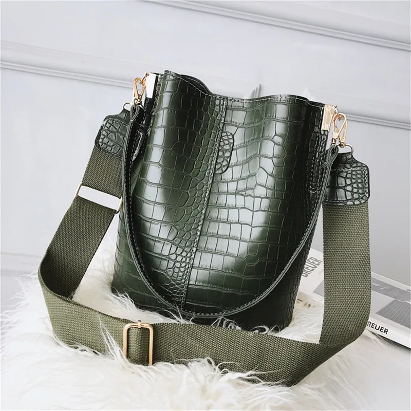 

Женская сумка, кошелек, летний крокодиловый узор, новый продукт, женская сумка на одно плечо с индивидуальным принтом, сумка-мешок