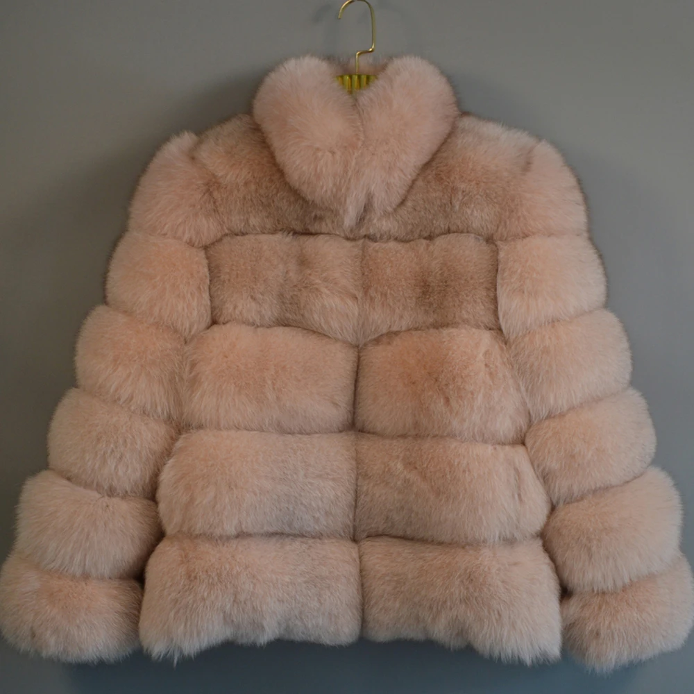 Роскошные Брендовые женские зимние плотные теплые пальто из натурального меха