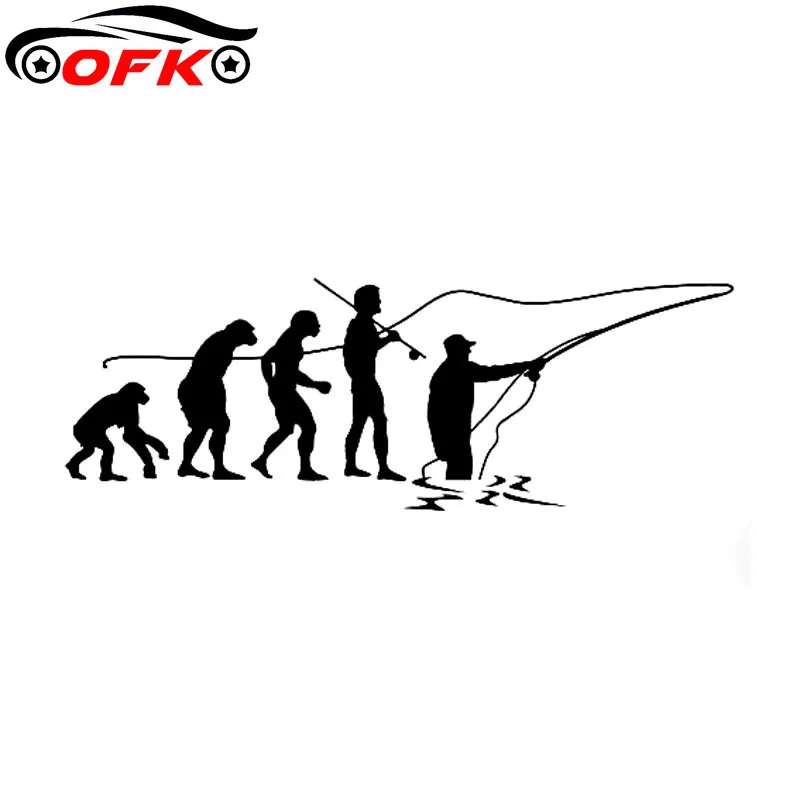 

Cool Evolution OF FLY FISHING Fashion Vinyl High-quality Decor Decals Car Sticker 16.5cm*5.7cm