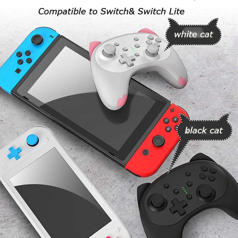 

Switch Pro Controller For Nintendo Switch/Switch Lite Cartoon Kitten Wireless Gamepad Game Joystick Switch Pro Controller