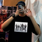 Футболка МужскаяЖенская в стиле Харадзюку, модный топ с рисунком из комиксов здесь, вы в стиле панк, Ретро стиль, повседневная Милая футболка в готическом стиле