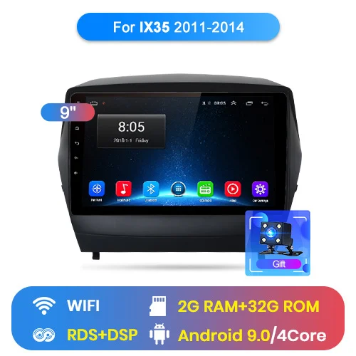 WIFI (2GB 32GB) Junsun 4 г+ 64 г CarPlay DSP Android 8,1 автомобильный радио мультимедиа аудио плеер для hyundai ix35 Tucson 2 LM 2011 2012 2013 без DVD - Цвет: WIFI (2GB 32GB)