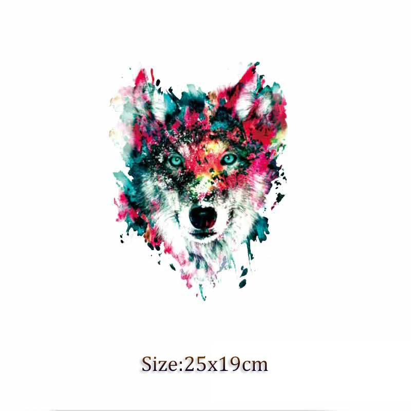 Термонаклейки в стиле панк с изображением животных на одежду наклейки для одежды