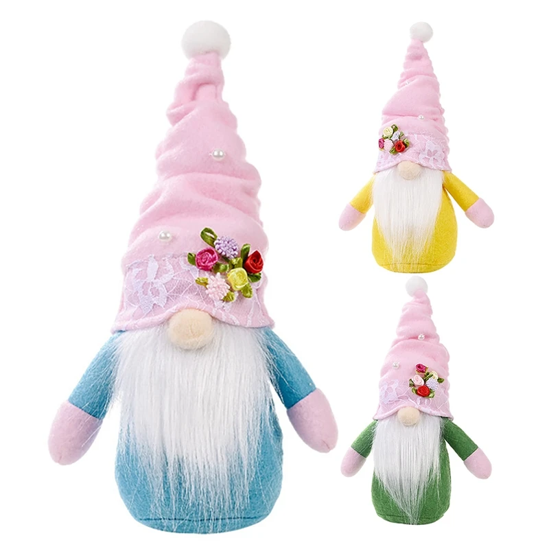 

Spring Flowers Dwarf Gnome Mother's Day Gnomes Gift Home Decoration Cute Creative Faceless Doll Party Festival Decors