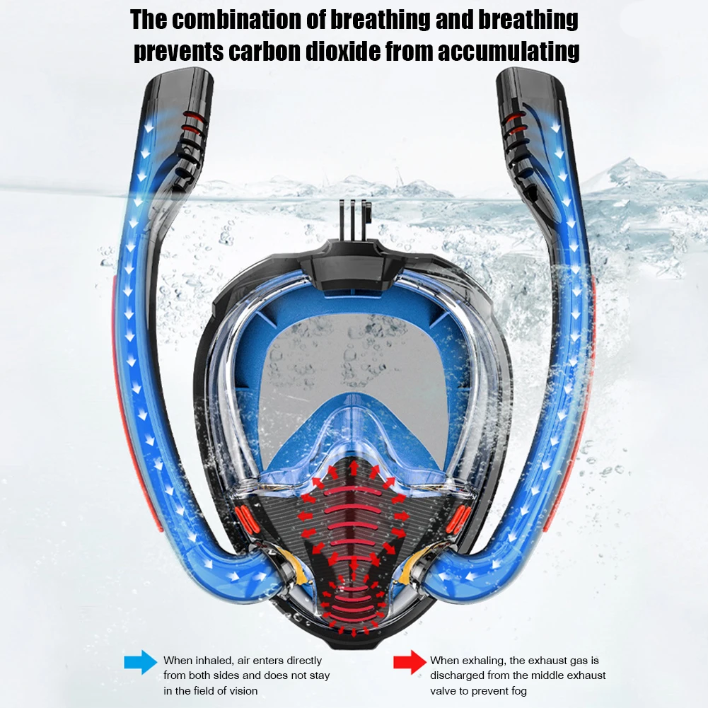 

Diving Mask Full Face Scuba Snorkeling Face Respirator Goggles for Adult Spearfishing Mask Glasses Training Equipment