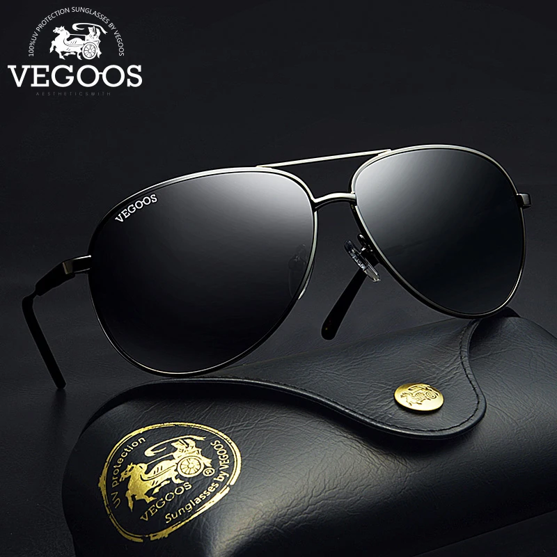 Мужские солнцезащитные очки VEGOOS классические винтажные поляризационные для