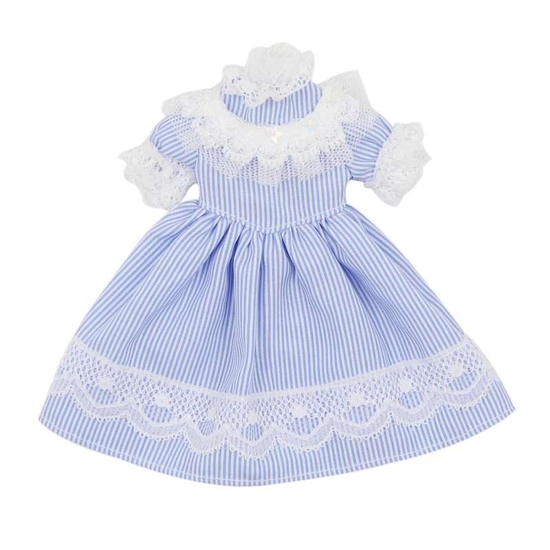 Ледяной DBS Blyth Doll1/6 bjd одежда молодой милые дамские синие кружевное Полосатое