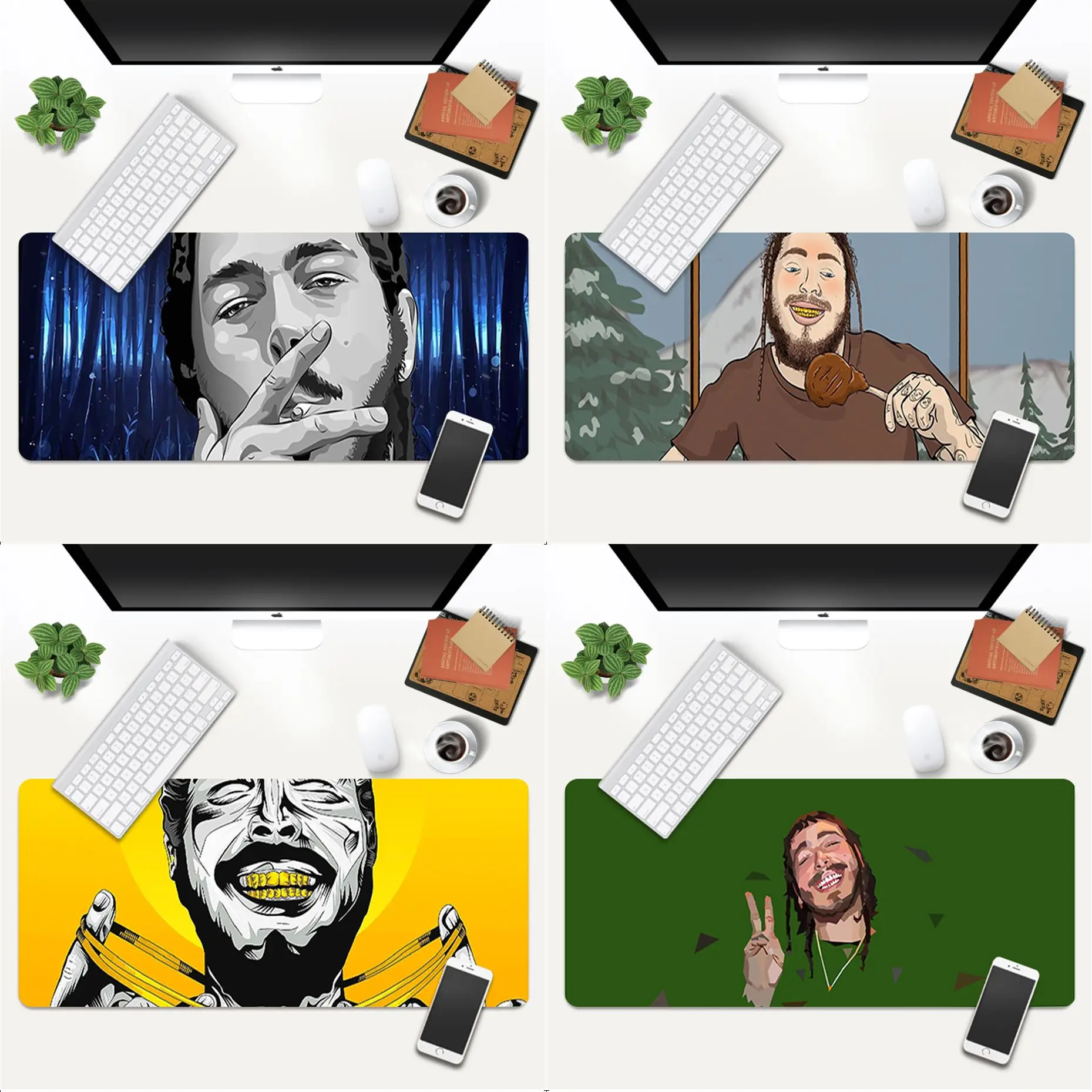

Игровой коврик для мыши Post Malone с фиксируемой кромкой, нескользящий коврик для мыши, игровой коврик для мыши xl xxl 800x300 мм для Lol world of warcraft