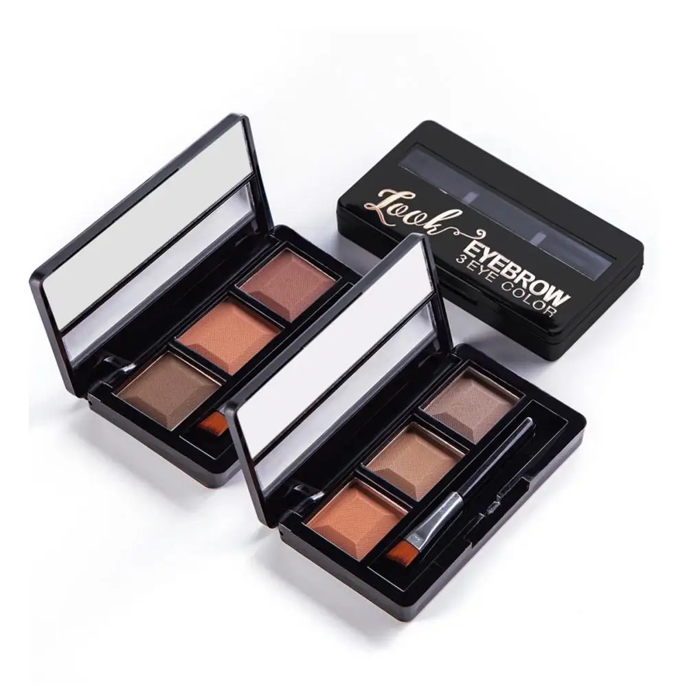 На каждый день 3 цвета бровей порошок Палитра длительный Водонепроницаемый
