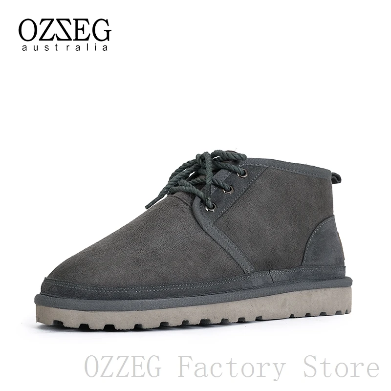 OZZEG/Роскошные брендовые классические зимние ботинки Мужские ботильоны из