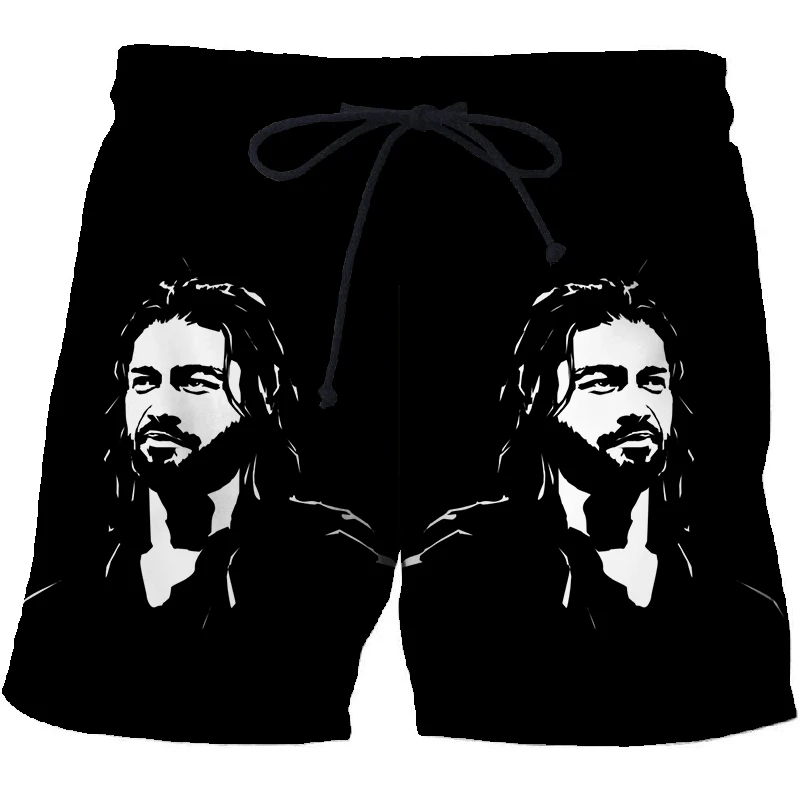 

Men's shorts casual men's drawstring 3D printing World Wrestling Entertainment summer fashion men's beach pants 2021 new