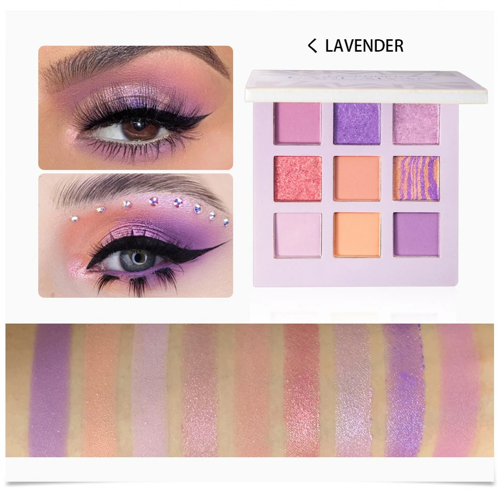 

9 Color pearly matte eyeshadow palette mashed potato eyeshadow Jiugongge makeup palette Waterproof Palette Eyeshadow