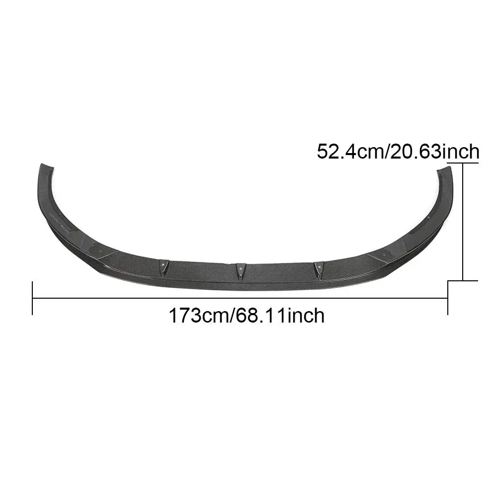

Car Front Bumper Lip Spoiler Splitters for Audi A4 S-Line S4 2019 2020 Front Bumper Lip Spoiler Splitters Guard Carbon Fiber