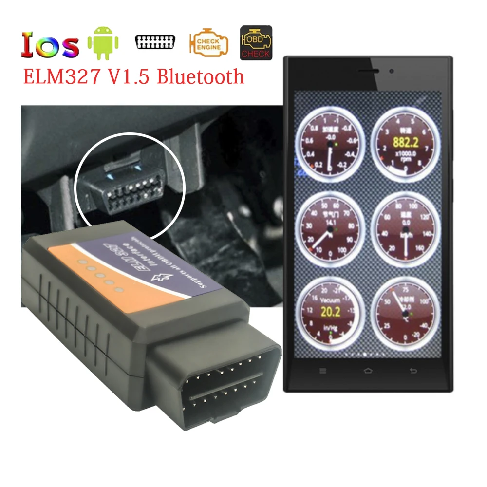 ELM327 V1.5 OBD2 Bluetooth/WIFI диагностический инструмент для Dodge Charger 2006 2010/Roll/Viper/RAM 1500 2500 3500/SRT