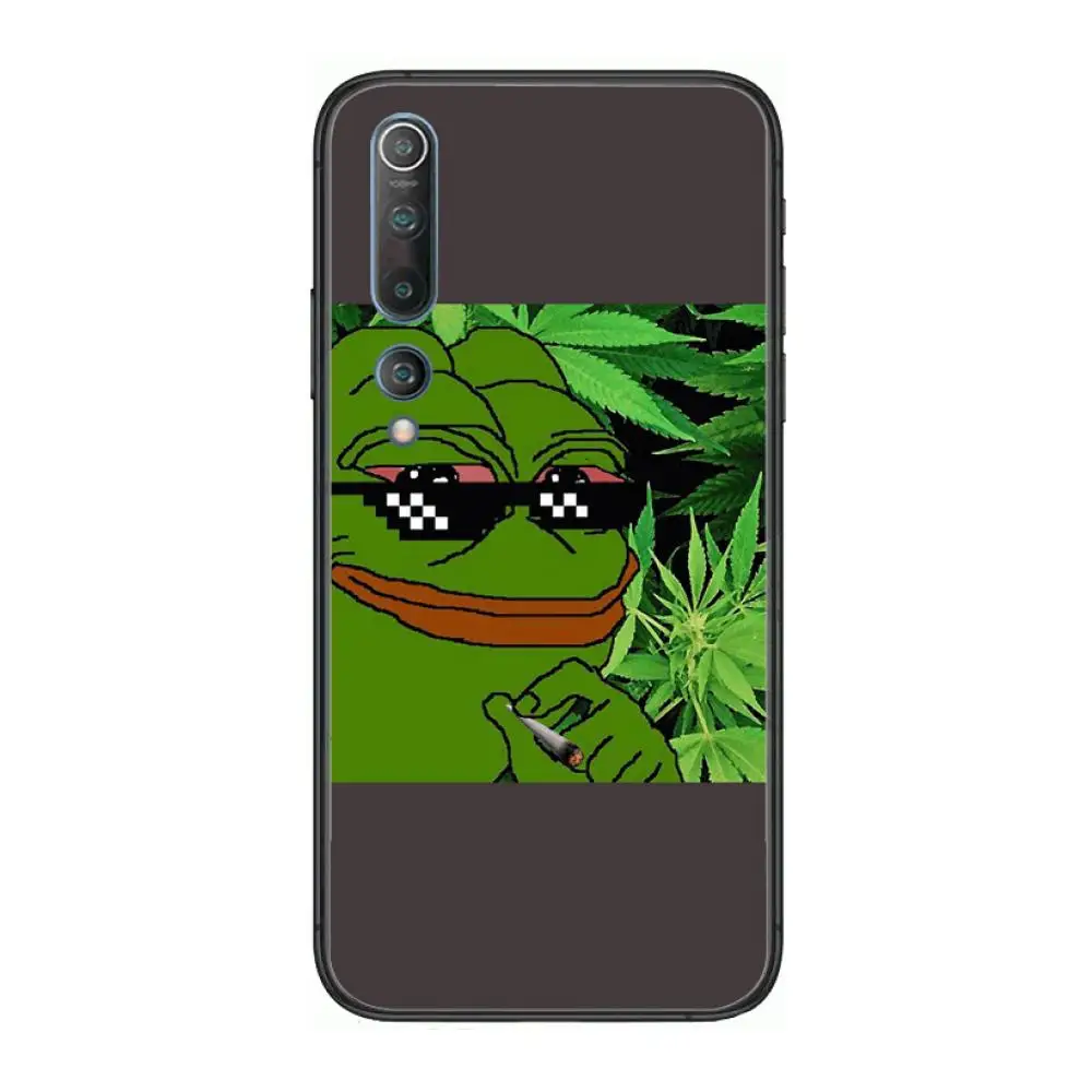 

Sad Frog pepe meme Phone Case For xiaomi mi11 5g 10 liti Ultra 9Pro SE 3 8 Note Anime Black Cover Silicone Back Pretty tpu