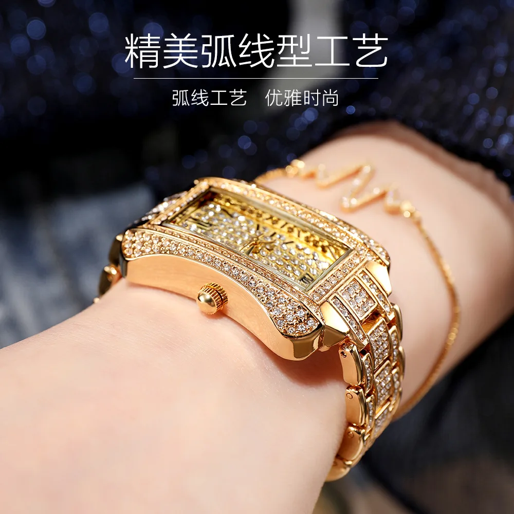 

BW explosions factory direct luxury full diamond square ladies watch high-end custom ladies watch