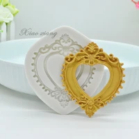pretty photo frame silicone mold kitchen resin baking tools diy cake pastry fondant moulds chocolate lace decoration m777