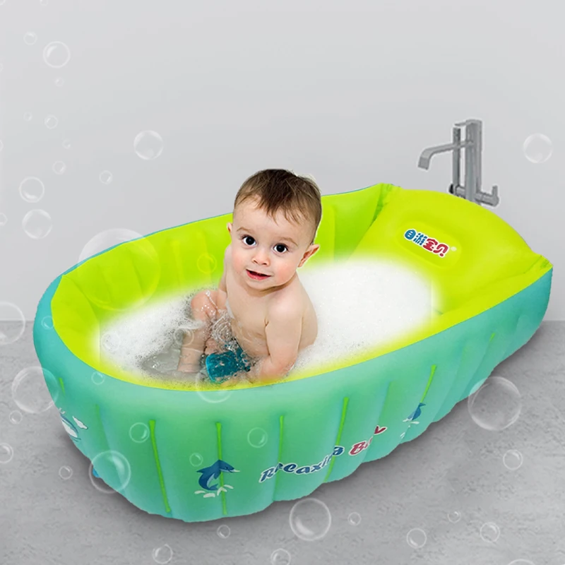 Swimming Pool Accessories Bathtub Child Tub Cushion Warm Winner Keep Warm Folding Portable Bathtub With Air Pump Baby Bath