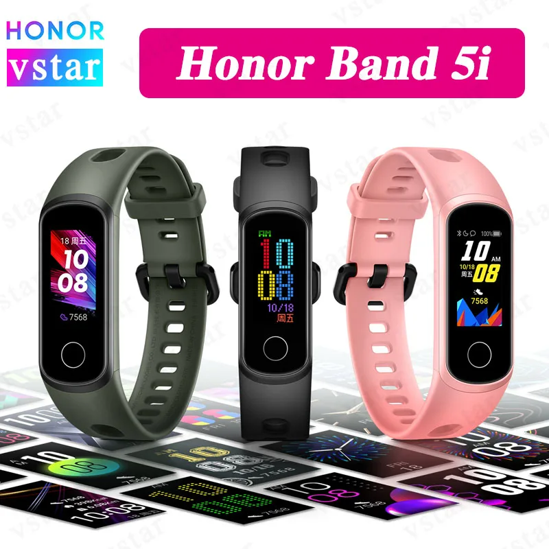 Оригинальный Смарт браслет Honor Band 5i с сенсорным экраном волшебный цвет сердце