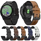 Ремешок из силикона и кожи для Garmin Fenix 5 5 PlusFenix 6 6 Pro, быстросъемный ремешок для наручных часов Garmin Forerunner 935 945, 22 мм
