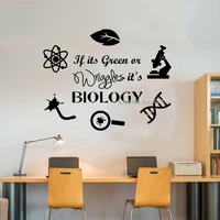 biology quotes wall decal science classroom wall stickers for interior lettering if its green or wriggles its biology lc1464