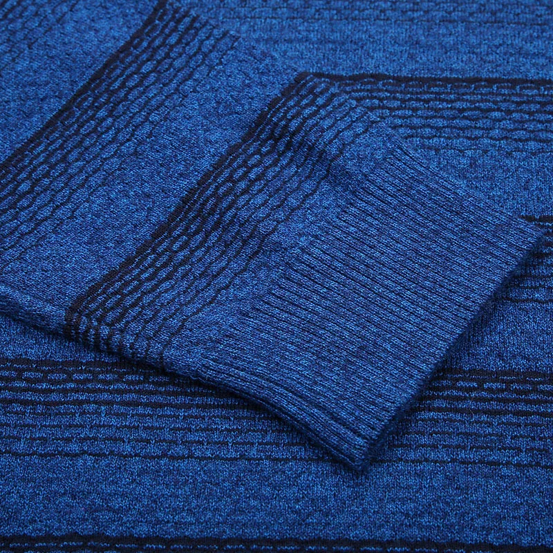 Мужской хлопковый свитер с вязаным крючком в полоску | Мужская одежда