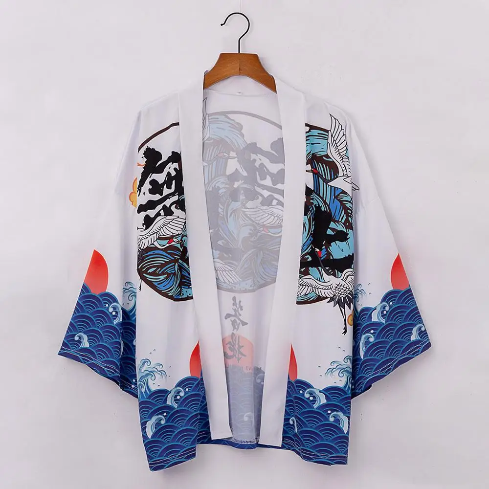 Японский Кимоно Кардиган для мужчин haori yukata мужской костюм самурая одежда кимоно