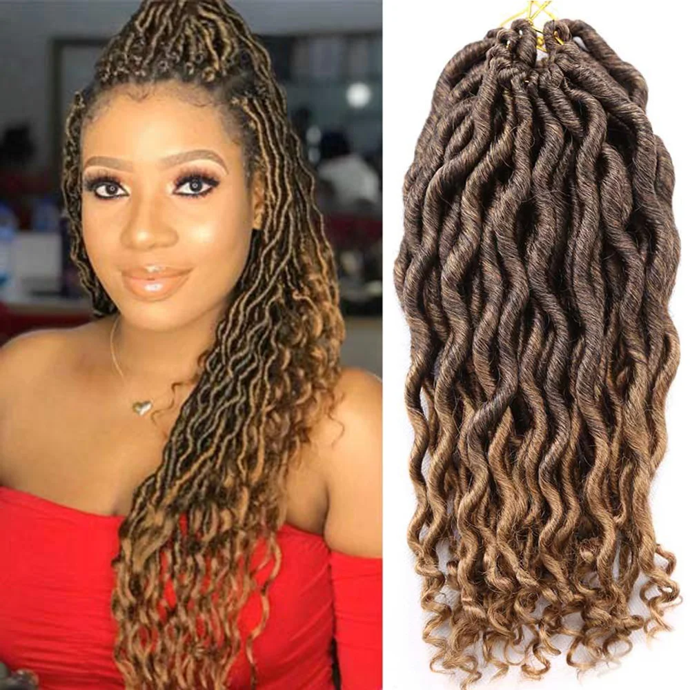 Косички Amir Faux Locs Curly для наращивания 12 дюймов богиня синтетические косички