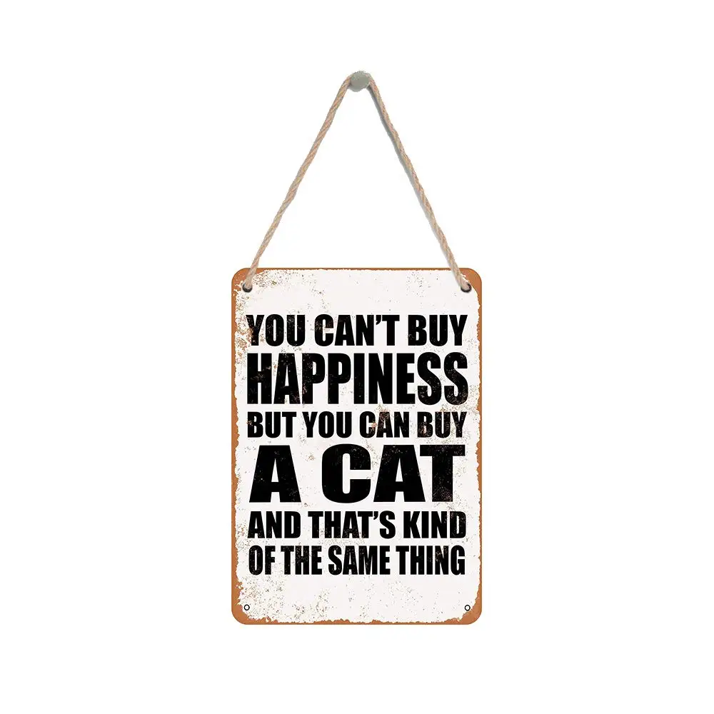 

Isaric деревянный подвесной знак 8X12 дюймов вы не можете купить счастье, но вы можете купить Забавный деревянный знак кошки