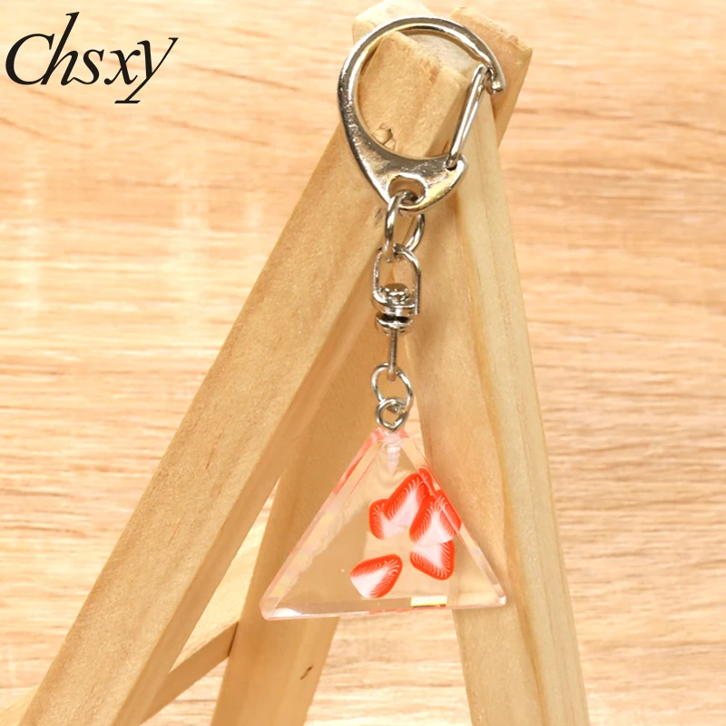 Брелок для ключей с фруктовым рисунком питайя грейпфрут яблоко искусство киви