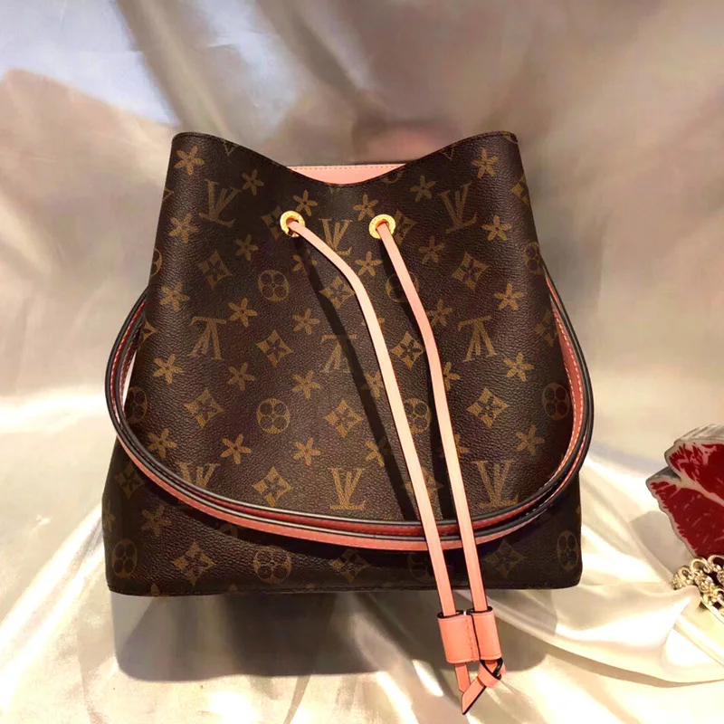 

high quality one shoulder messenger drawstring women's bucket bags pink bucket bags with logo purses and handbagss purses