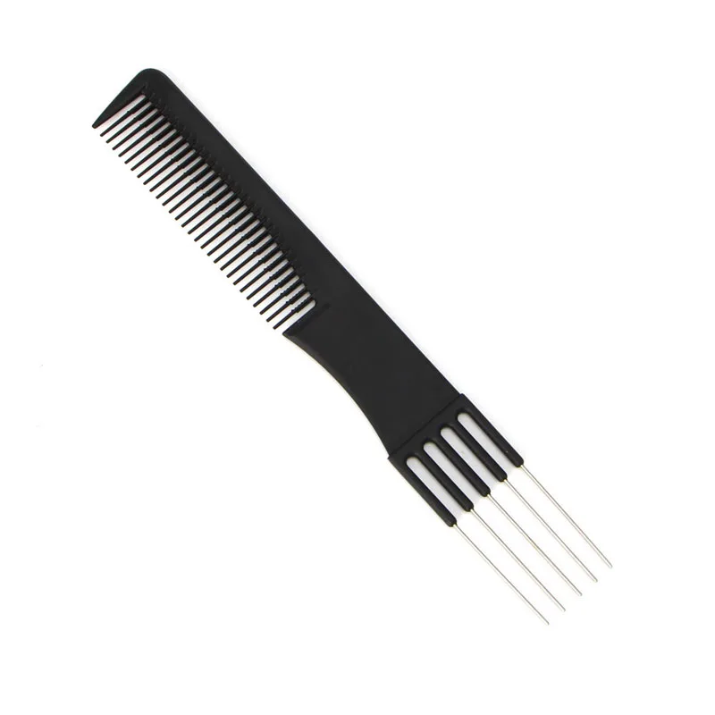 

Pro Black Fine-tooth Metal Pin Hairdressing Hair Style Rat Tail Comb Brush Hot