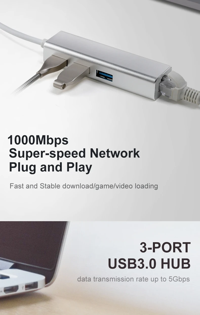 OFCCOM USB C Ethernet USB 3,0 2,0 к RJ45 концентратор 10/100/1000 м Ethernet адаптер Сетевая карта USB Lan для Macbook Windows Tpec C