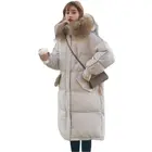 2022 осенне-зимняя куртка, женская одежда, винтажное пальто с меховым воротником и капюшоном, женские пуховые хлопковые куртки, теплые толстые длинные парки