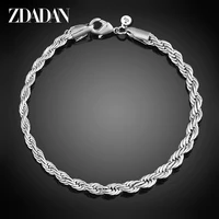 zdadan 925 sterling silver charm bracelets snake chain for women diy jewelry gift