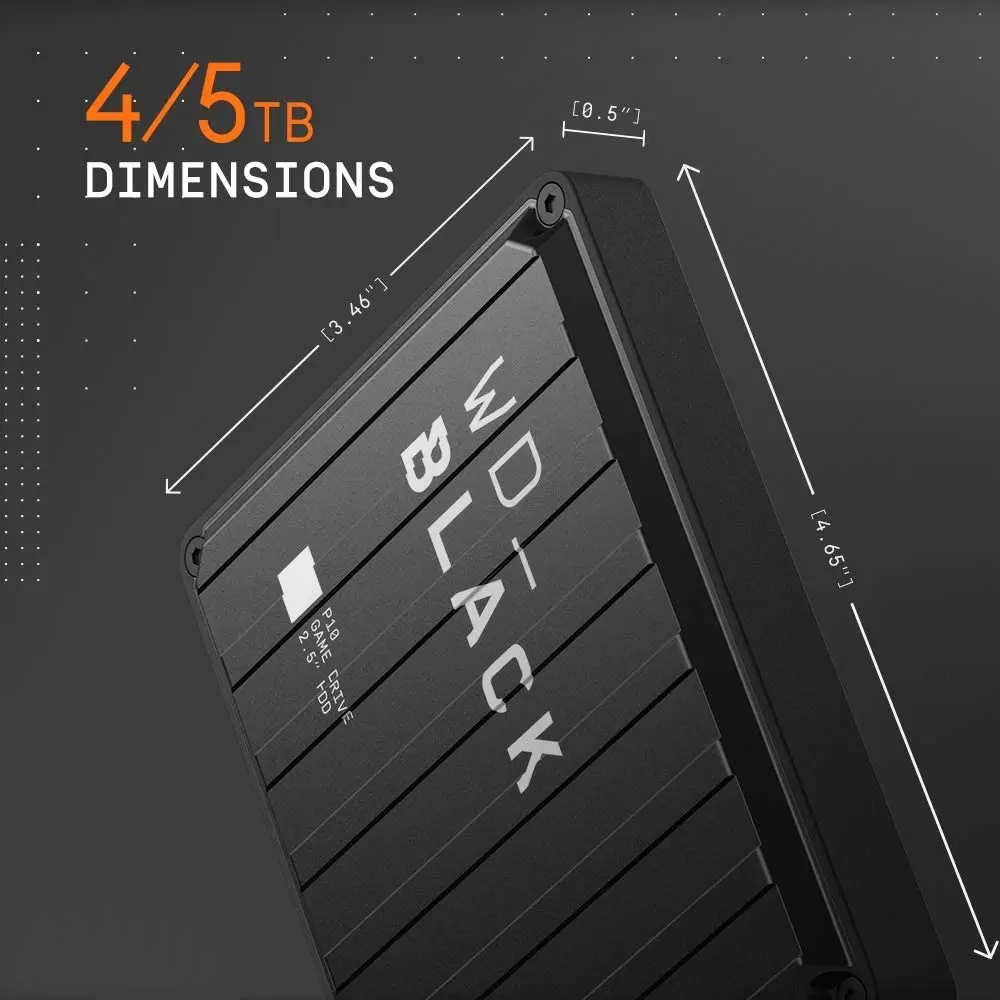 WD BLACK 5 ТБ P10 игровой портативный внешний жесткий диск HDD совместимый с Playstation