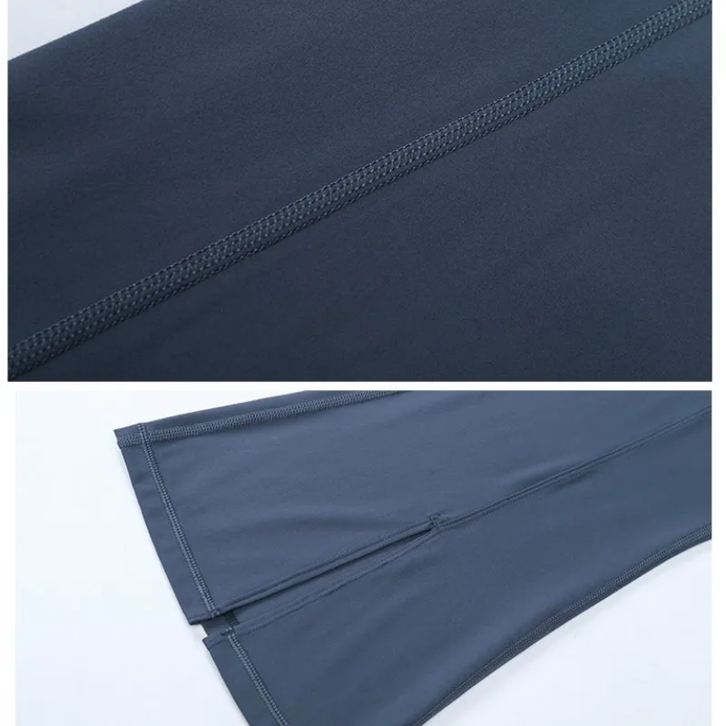 

BESCSHERE Naked-feel Fabric Plain Wide-legged Fitness Gym Capri Pants Women Soft High Waisted Dance Sport Cropped Yoga Pants