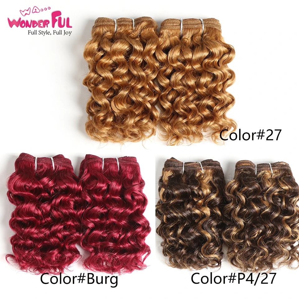 Remy кудрявые человеческие волосы двойной нарисованный светлый цвет 27 #30 #33 # 99J