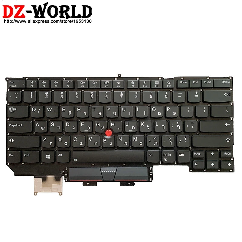 

New/Orig Hebrew Israel Backlit Keyboard for Lenovo Thinkpad X1 Carbon 5th 6th Gen Laptop Teclado 01ER678 SN20M08086