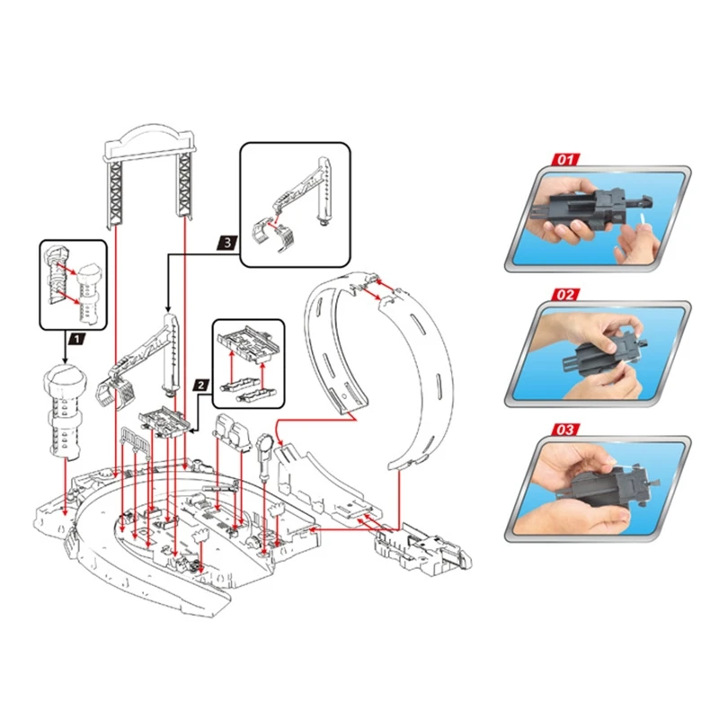 

1 Set Simulated Plastic Business Lot Track Car Vehicles Model Toys Kids Children Early Learning Educational Puzzle Gifts